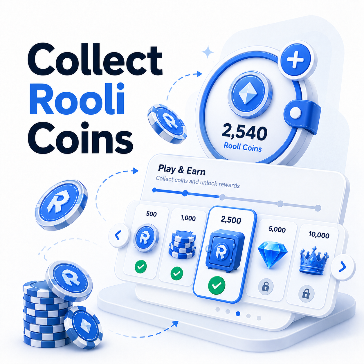 Rooli Casino collect Rooli Coins step