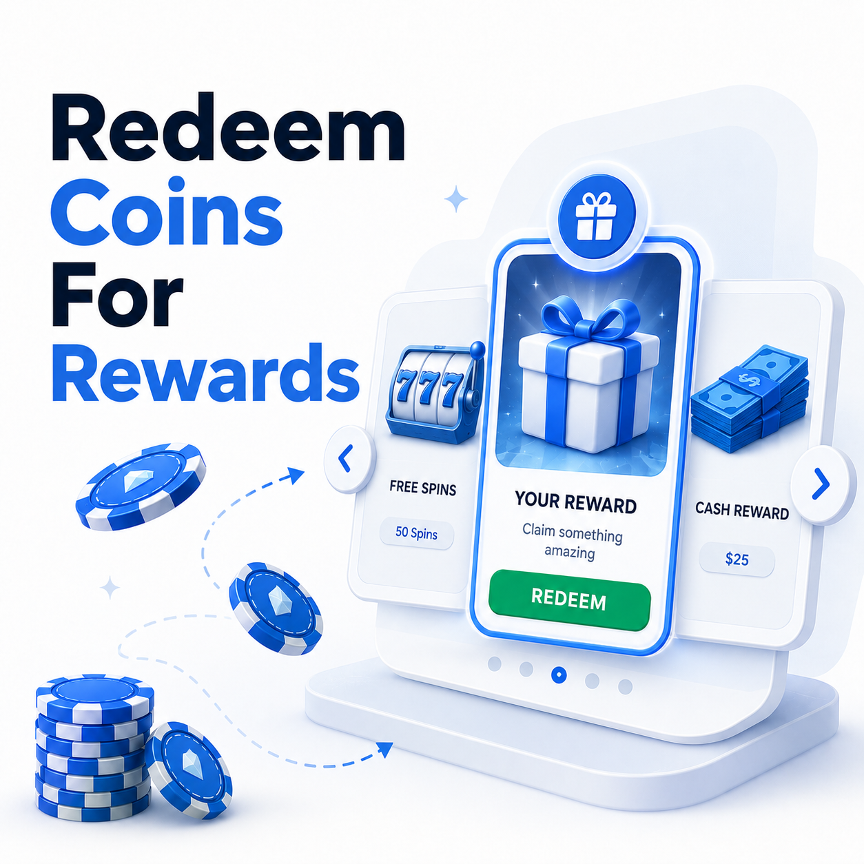 Rooli Casino redeem coins for rewards step